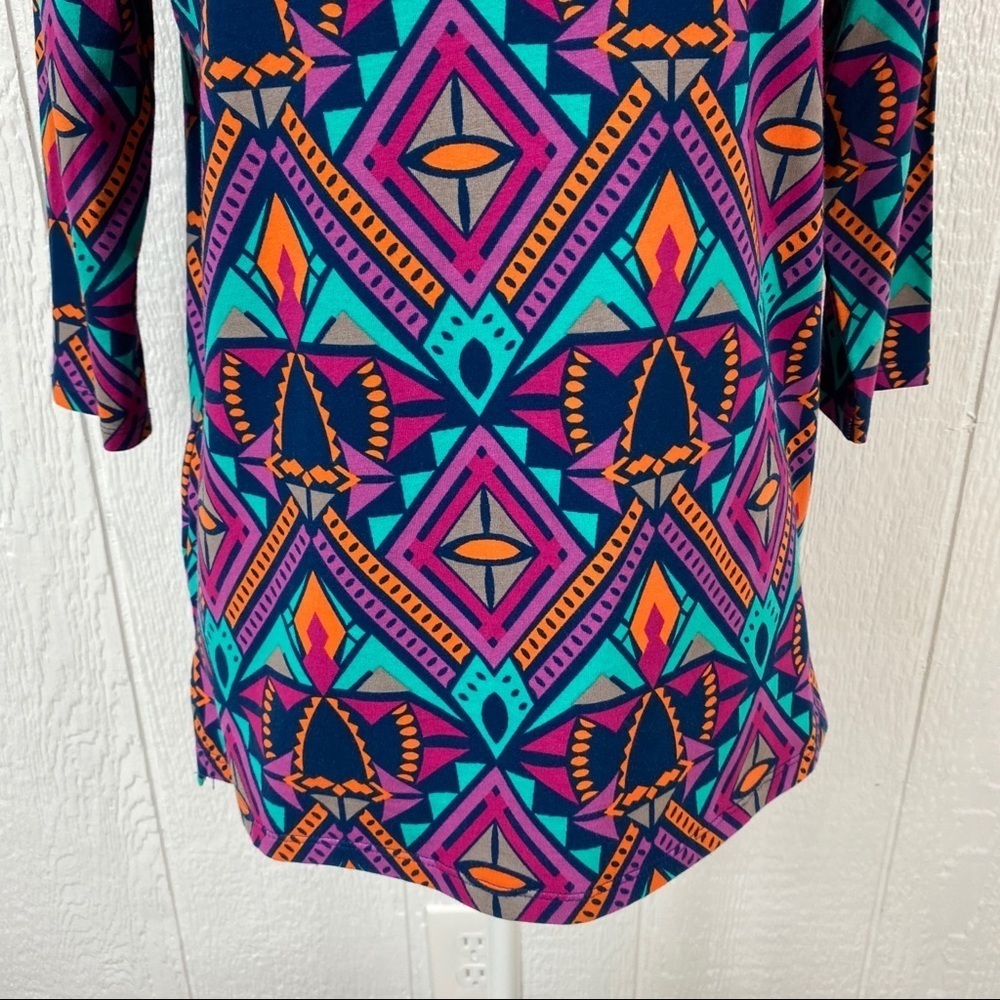 All For Color Geometric Print Blouse Small - Picture 4 of 11